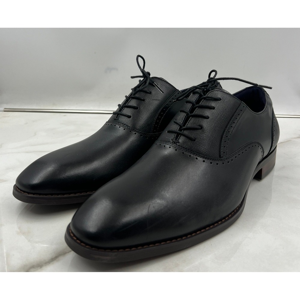 Stacy Adams Oxford Dress Shoes Men's Size 11M Black Leather Redzone Collection